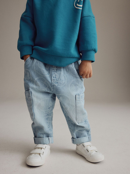 Джинсы для мальчика Next B63-906, Голубой