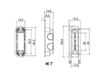 Замок с магнитной защелкой MORELLI M 1885 PG под цилиндр золото (центр магнит)