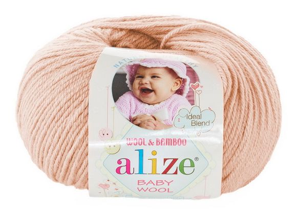 Пряжа Baby wool ( Alize) 382 Пудра