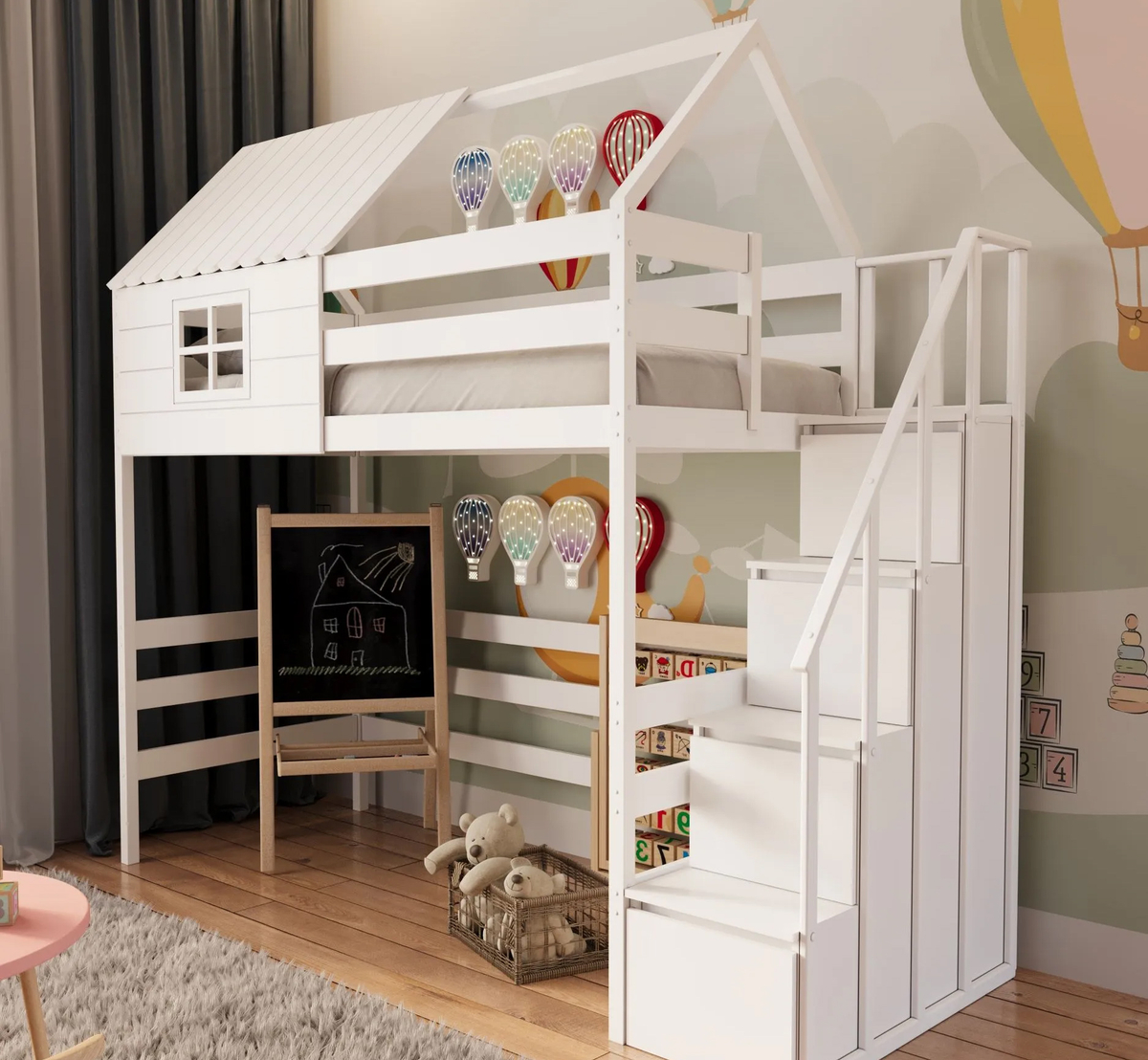 Кровать-чердак с игровой или рабочей зоной: как выбрать и не ошибиться