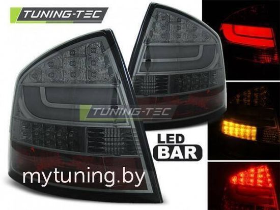 Задние фонари Skoda Octavia 2 smoke led bar