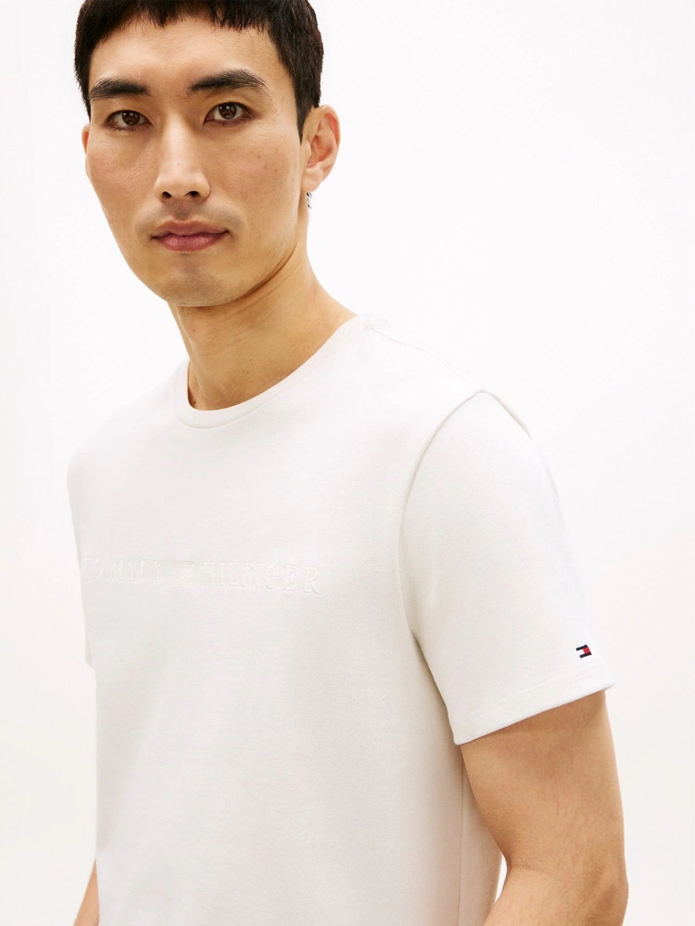 Футболка Tommy Hilfiger Archive Tonal Logo Heavyweight Ivory