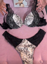 Кружевной комплект Jungle с анималистическими элементами (Размер: 4B) (Цвет: змея)