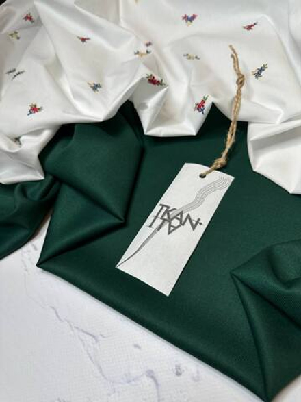 Костюмно-плательная смесовая однотонная поливискоза (64%полиэстер/33%вискоза/3%эластан, Зеленый Диор, 152, 285 гр/м2)