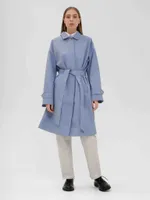 Плащ FOS Средней длины Женский Голубой