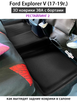Автомобильные коврики ЭВА с бортами для Ford Explorer V (17-19г.) рестайлинг 2