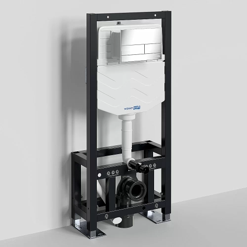 Инсталляция для унитаза WasserKraft Dill 61TLT.010.ME.CH04 с кнопкой хром