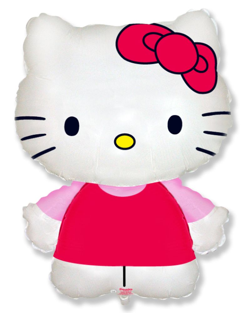 Ф Фигура Котенок Китти с бантиком (розовый) 26&quot;/66 см