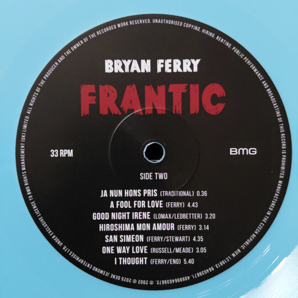 Bryan Ferry / Frantic (Limited Edition)(Coloured Vinyl)(LP)
