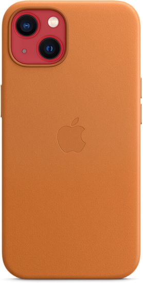 Чехол Apple MagSafe для iPhone 13, кожа, «золотистая охра»