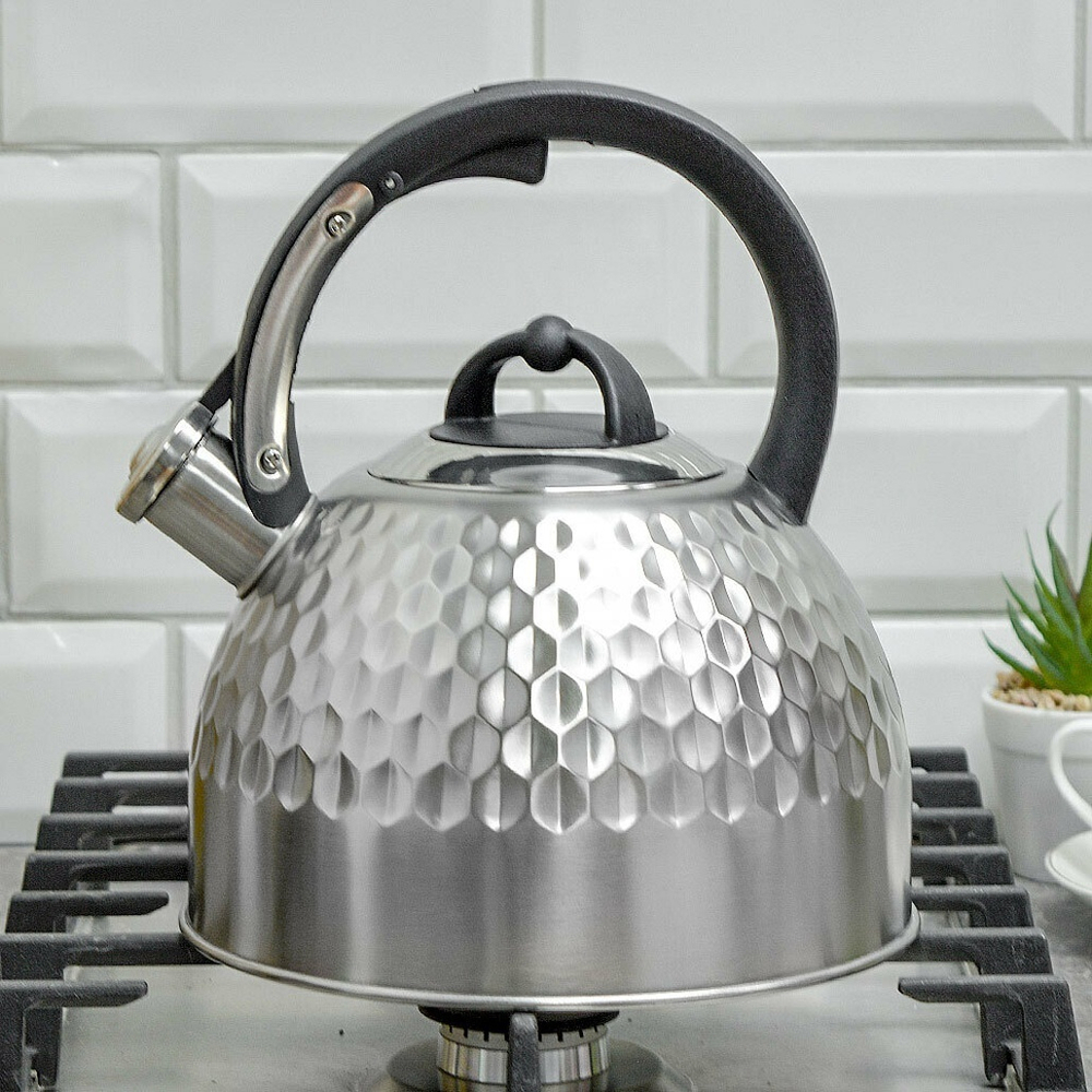 Чайник 3л нерж со свистком "Backman", индукция, BM-0721