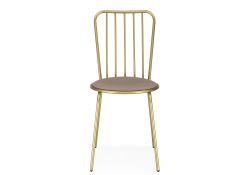 Стул на металлокаркасе Авалон бежевый велюр / золото