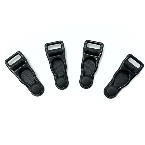 Застежки для чулок черные 10 мм (4 шт)