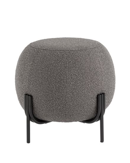 Пуф Флик букле тёмно-серый