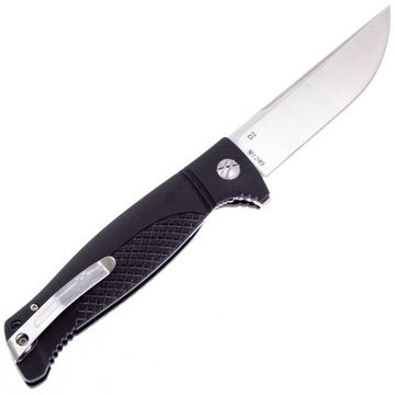 Складной нож Reptilian Джага-03 черный c клинком из стали D2, рукоять G10