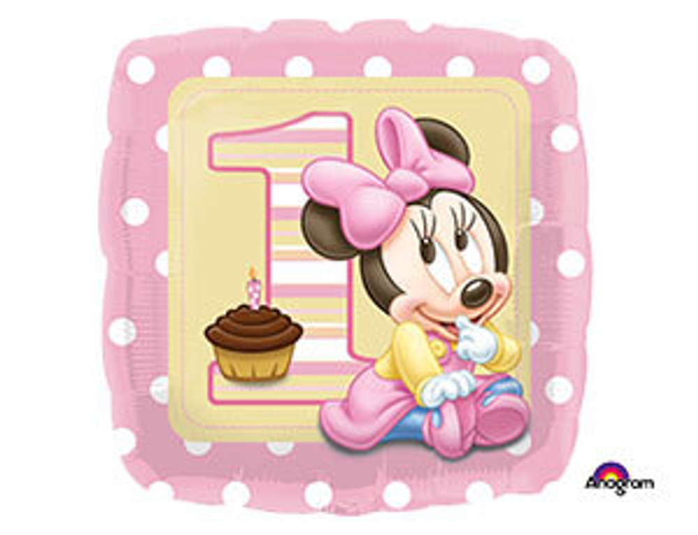 А КВАДРАТ С РИС 18" Минни Малышка 1 годик