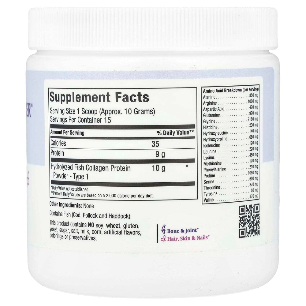 Maxi Health, Hydrolyzed, порошок из рыбьего коллагена ™, 155 г (5,46 унции)