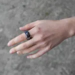 Кольцо Rough Jwlry Rock Oxyd темное