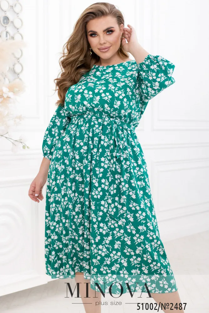 Платье 2487-зеленый Minova