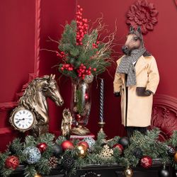 Кукла интерьерная коллекционная Конь Сэр Джон