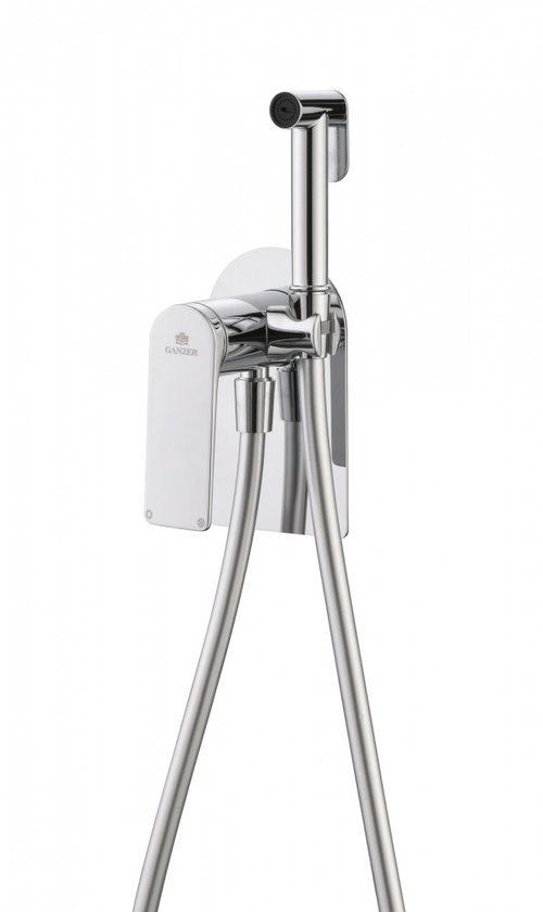 07157 Смеситель встраиваемый с ГИГ. душем (ХРОМ) GANZER (10/1шт)