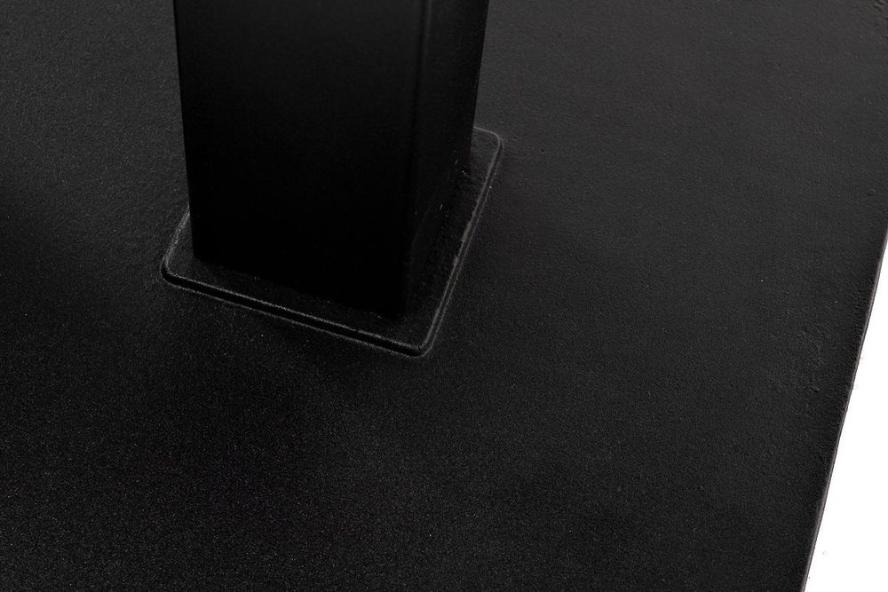 "Каффе" обеденный стол из HPL 140х70см, цвет "серый гранит", подстолье двойное черное