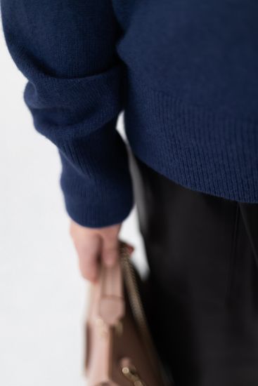 Джемпер Л.Т., 100% шерсть ягнёнка, цвет джинсовый.