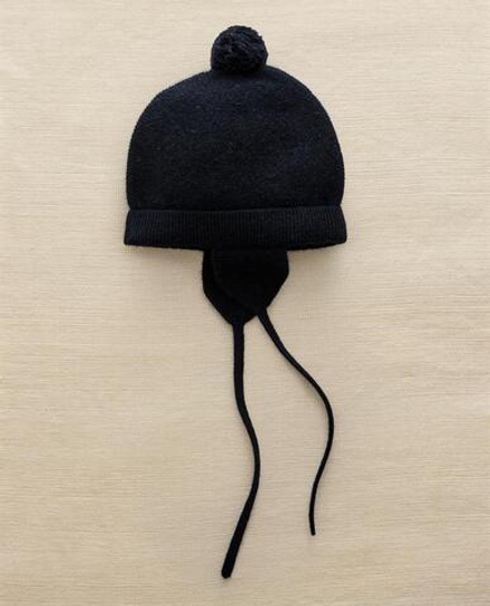 ZARA HOME ДЕТСКАЯ ШАПКА ИЗ КАШЕМИРА С ПОМПОНОМ, СИНИЙ