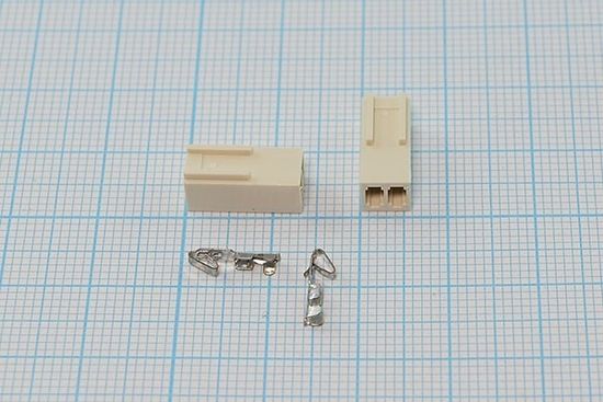 Разъём HU-02 2,54мм / 1375820-2TE / H2510-02PYC000R / DS1070-2F / L-KLS1-2.54-02-H