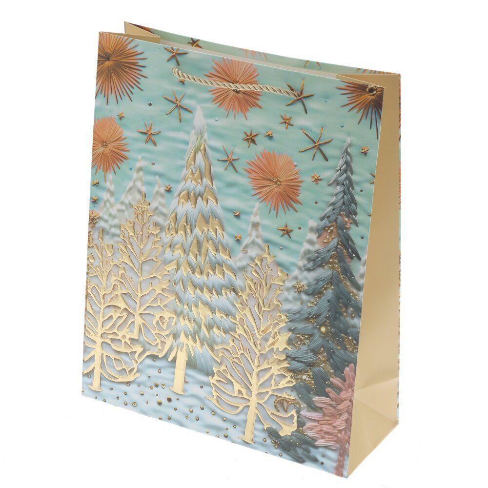 GAEM Пакет подарочный (бумага 210г/м2, блок 12шт), L31 W12 H40 см, 4в.