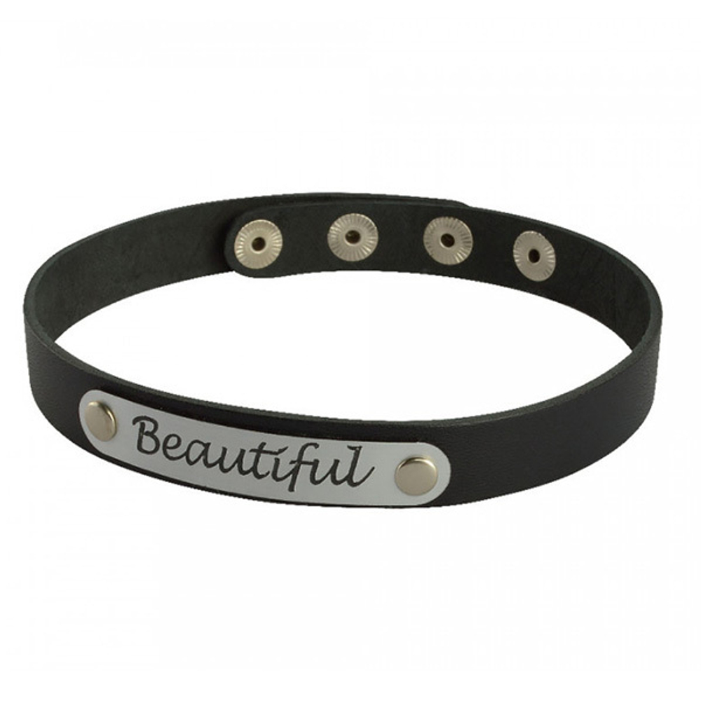 Черный кожаный чокер 41см Sitabella Beautiful BDSM Accessories 3354 Bf