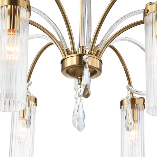 SL1401.303.06 Люстра подвесная ST-Luce Латунь/Латунь, Прозрачный E14 6*40W Luminera