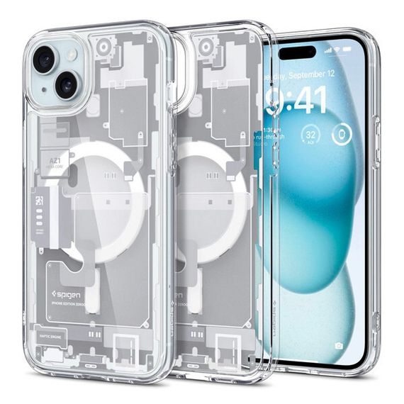 Чехол Spigen Ultra Hybrid MagFit Zero One для iPhone 15 (ACS07037) белый