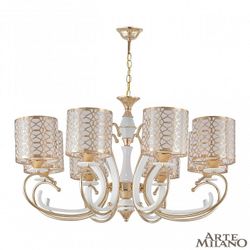 Подвесная люстра Arte Milano Florentia-1237 301237/8 Wh/Gd
