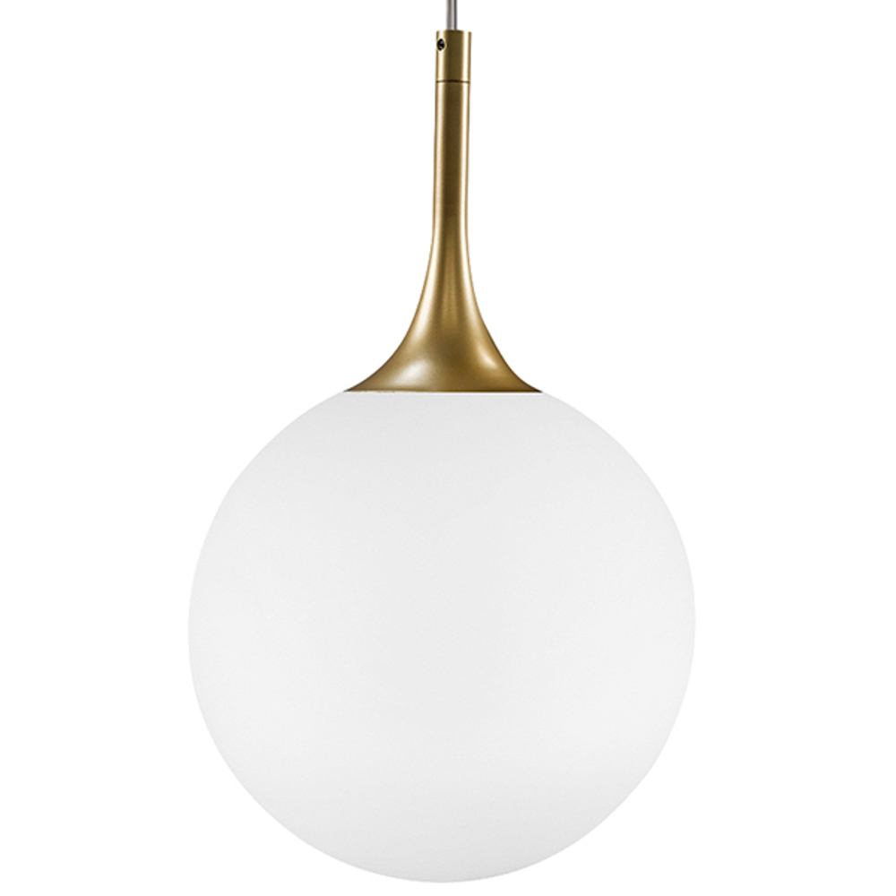 813022 Подвес GLOBO 1х40W E14 золото/белый