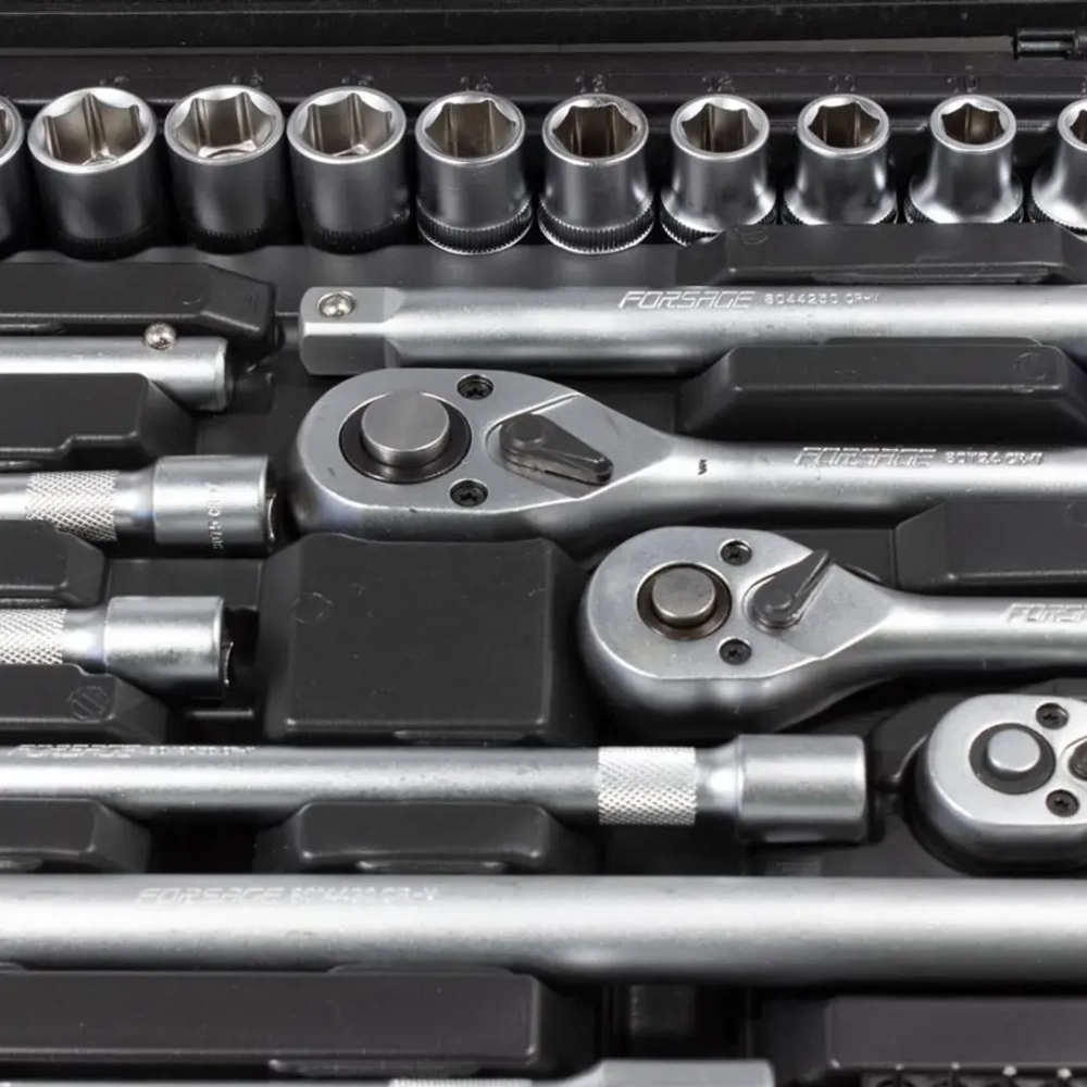 Набор инструментов 180пр. 1/4''3/8''1/2''(6гр.)(4-32мм) Forsage F-41802-5
