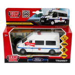 Модель ин. мет. "Ford Transit. Полиция" 13см. свет-звук, двери, багаж., коробка SB-13-02-2 (48) (Техноп