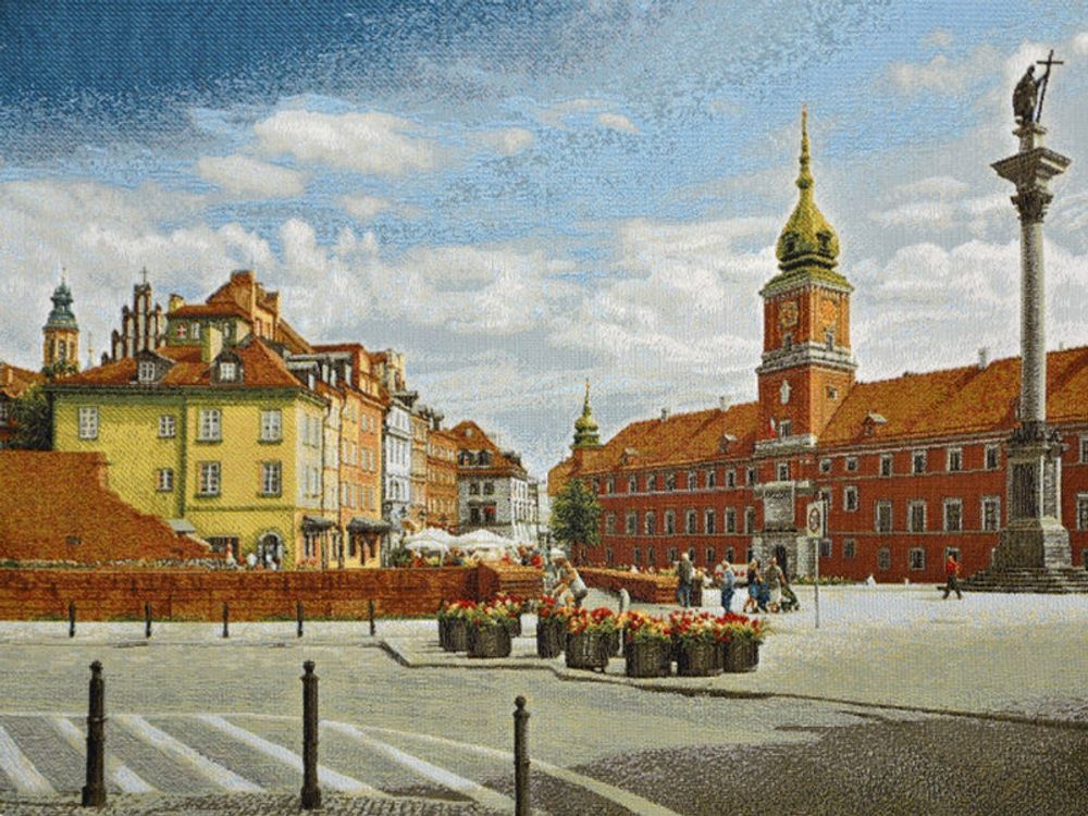 Гобеленовая картина &quot;D. ВАРШАВА-1&quot; в багетной раме, Россия.