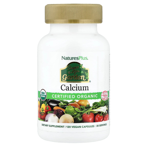 NaturesPlus, Source of Life®, Garden®, кальций, 120 веганских капсул