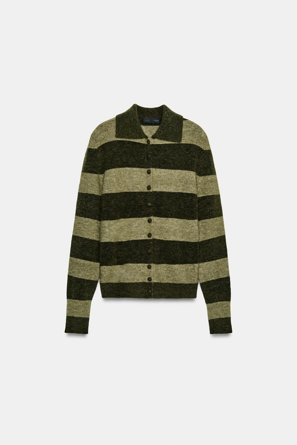 ZARА КАРДИГАН В ПОЛОСКУ, ЗЕЛЕНЫЙ
