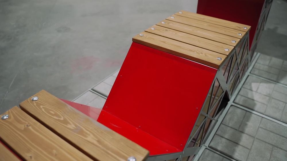 Скамейка "Змейка" световая