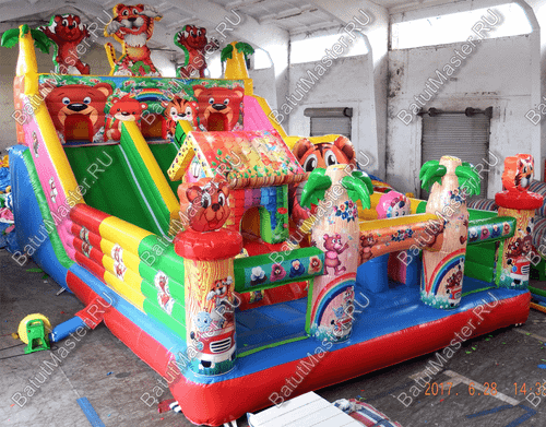 Коммерческий батут "В погоне за медведем 3" 10*6*5 м
