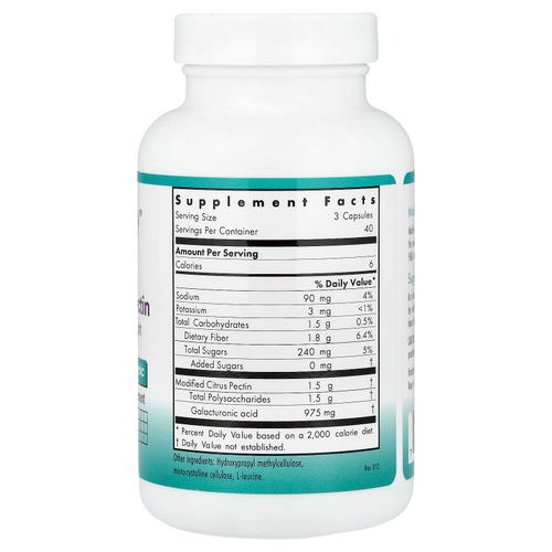 Nutricology, Modified Citrus Pectin, 120 Vegetarian Capsules