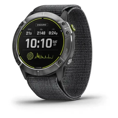 Часы для экстремальных видов спорта Garmin Enduro стальной корпус и серый нейлоновый ремешок UltraFit 010-02408-00