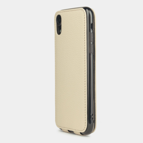 Чехол для iPhone XR из натуральной кожи теленка, молочного цвета
