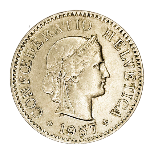 Switzerland, 5 Rappen, 1957 – Libertas Series, XF
