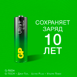 Элементы питания AAA GP 24AUPA21-2CR4 Ultra Plus (блистер 4шт)