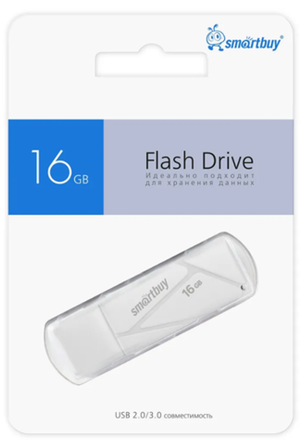Флешка 16-GB SMART-BUY Puzzie белый