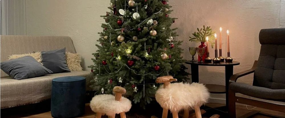 Ель искусственная голубая «Марселло» (Литая хвоя) 210 см / 2.1 м