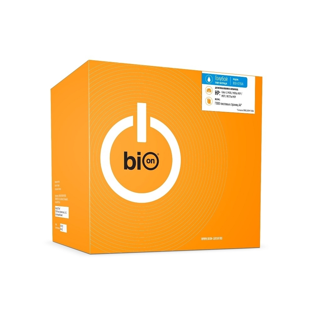 Bion BCR-CF351A Картридж для HP (LaserJet Pro MFP M176/M176FN/M177/M177FW) (1000  стр.), Голубой, с чипом
